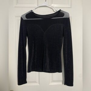 Elegant Black Long Sleeve Women's Top